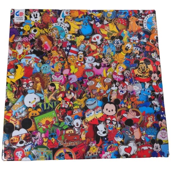 Disney Puzzles Lot of 2 300 Piece & 750 Piece Mickey Minnie Disney Pins Jigsaw - Picture 3 of 6